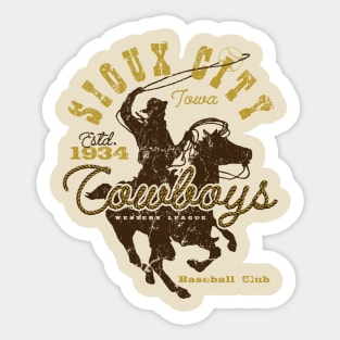 Sioux City Cowboys Sticker